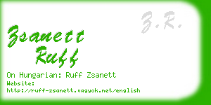 zsanett ruff business card